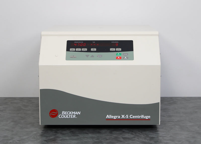 Beckman Coulter Allegra X-5 Benchtop Centrifuge B30585 and SX4700 Swing Rotor