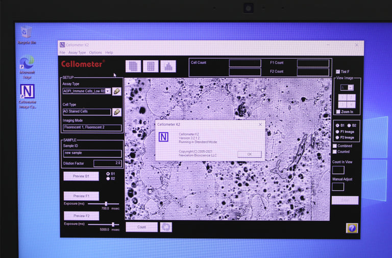 Nexcelom Cellometer K2 Image Cytometer Automated Cell Counter with Dell Laptop