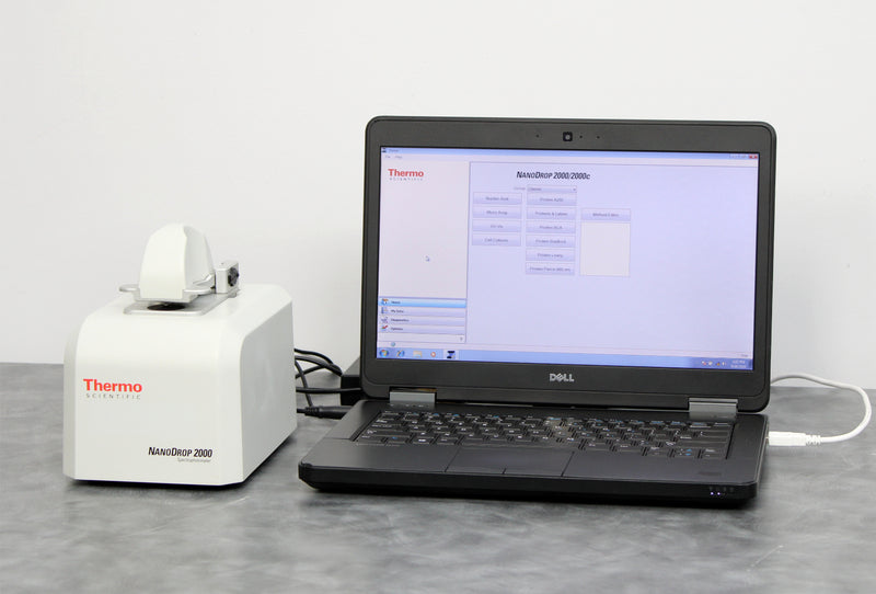 Thermo Scientific NanoDrop 2000 UV-Vis Spectrophotometer w/ Laptop and Software