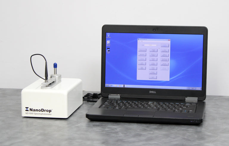 NanoDrop 1000 UV/Vis Spectrophotometer ND-1000 w/ Laptop & Software