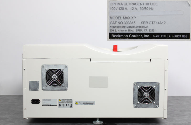 Beckman Coulter Optima MAX-XP Benchtop Ultracentrifuge 393315