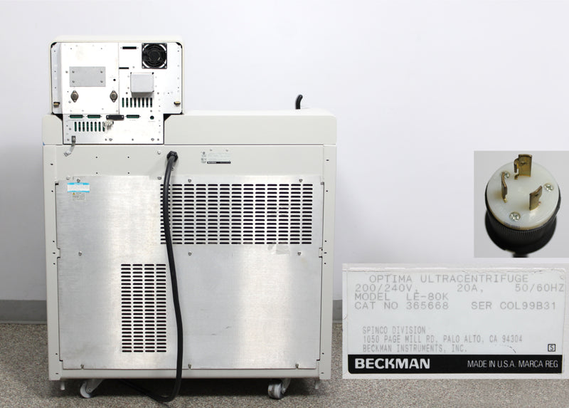 Beckman Optima LE-80K Ultracentrifuge Floor Centrifuge 365668