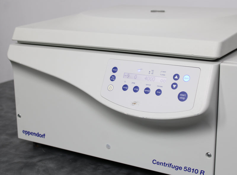 Eppendorf 5810R Refrigerated Benchtop Centrifuge 5811F with A-4-62 Swing Rotor