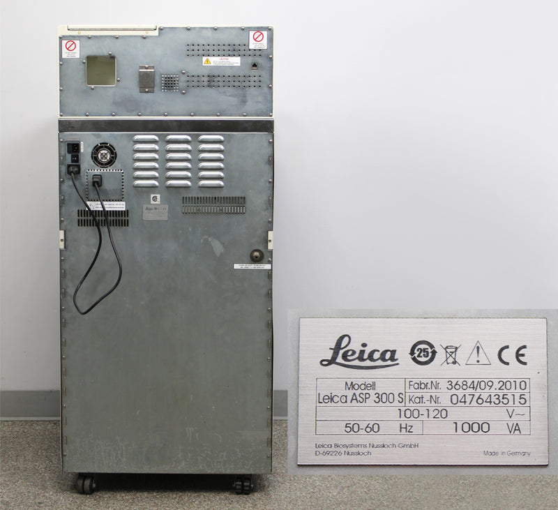 Leica ASP300S 047643515 Fully Enclosed Automated Vacuum Floor Tissue Processor