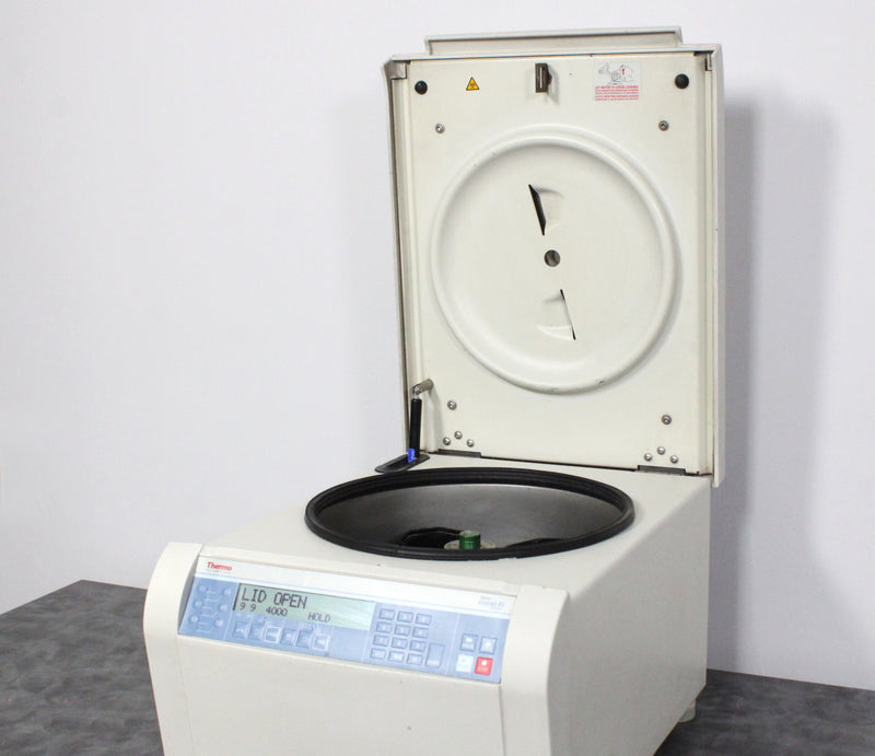 Thermo Sorvall Legend Multifuge X1 Benchtop Centrifuge Lid Open