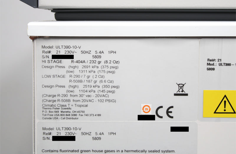 Thermo Revco CxF ULT390-10-V ULT Ultra-Low Temperature Chest Freezer 230V 50Hz