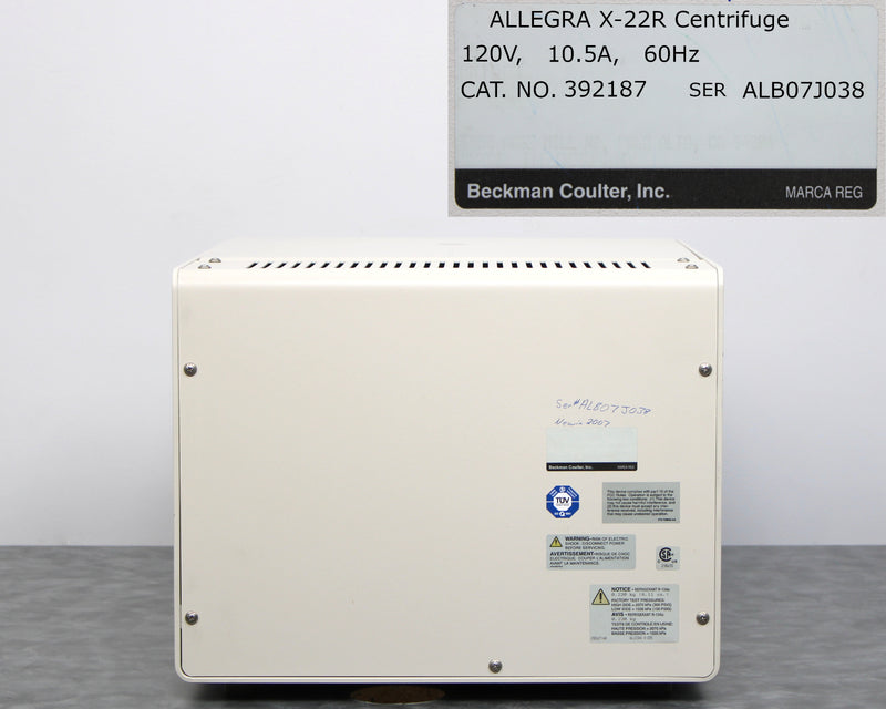 Beckman Coulter Allegra X-22R Refrigerated Benchtop Centrifuge & SX4250 Rotor