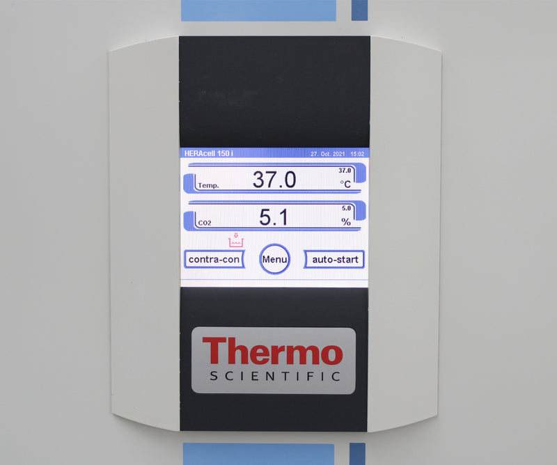 Thermo Scientific HERAcell 150i Stacked Stainless Steel CO2 Incubators Control Screen of Upper Unit