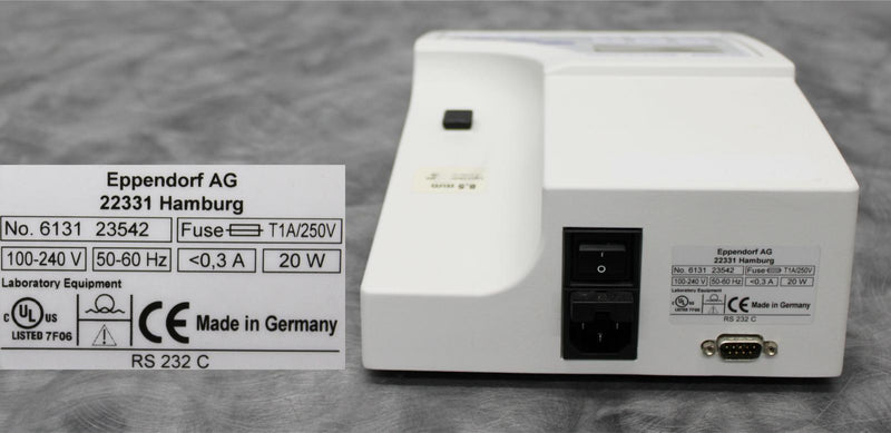 Eppendorf BioPhotometer 6131 Spectrophotometer UV/VIS DNA RNA Oligo