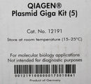 QIAGEN 12191 Plasmid Giga Kit (5) Molecular Biology Buffer Kit
