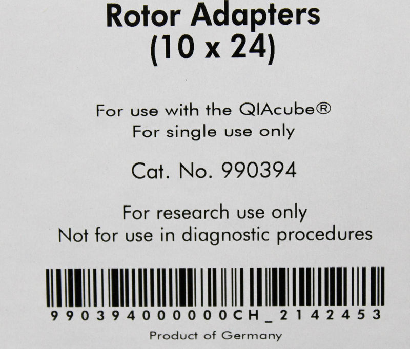 QIAGEN 990394 Rotor Adapters 1.5mL Elution Tubes for QIAcube Case Pack 10 x 24
