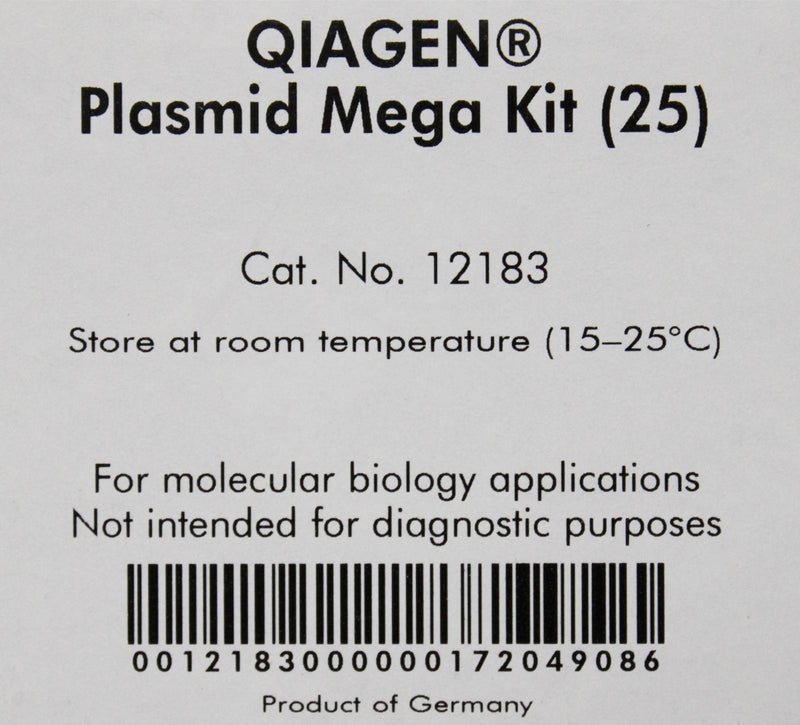 QIAGEN Cat.12183 Plasmid Mega Kit 25 for Molecular Biology Applications