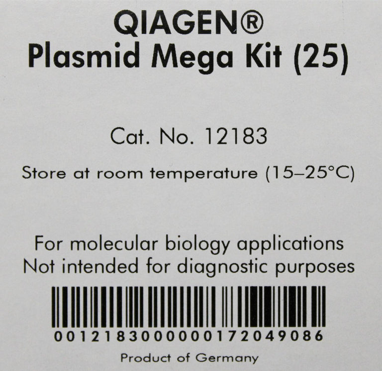 QIAGEN Plasmid Mega Kit 25 for Molecular Biology Applications Cat.12183