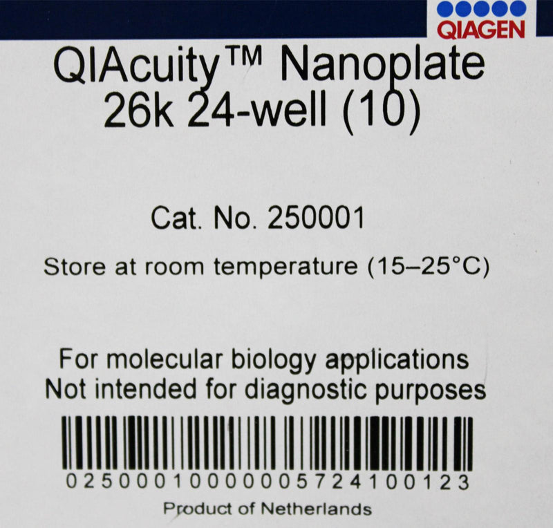 New QIAGEN 250001 QIAcuity Nanoplate 26K 24-Well Box of 10