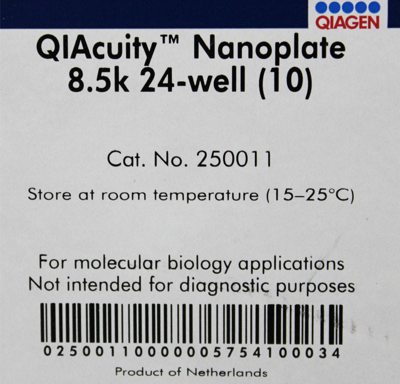 New QIAGEN 250011 QIAcuity Nanoplate 8.5K 24-Well Box of 10