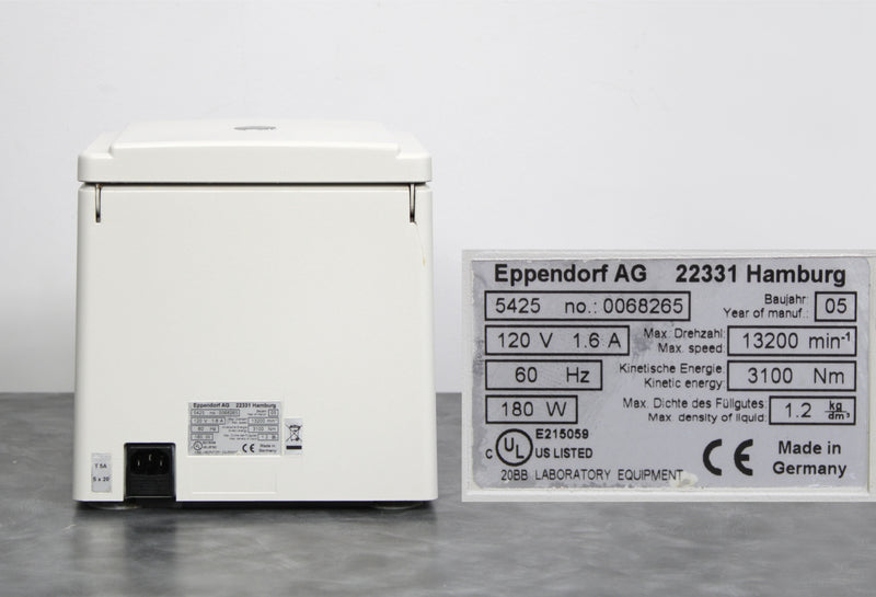 Eppendorf 5415D Benchtop Microcentrifuge 5425 with F45-24-11 Rotor