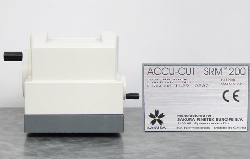 Sakura Accu-Cut SRM 200 CW Manual Rotary Microtome 1429 with Blade Holder