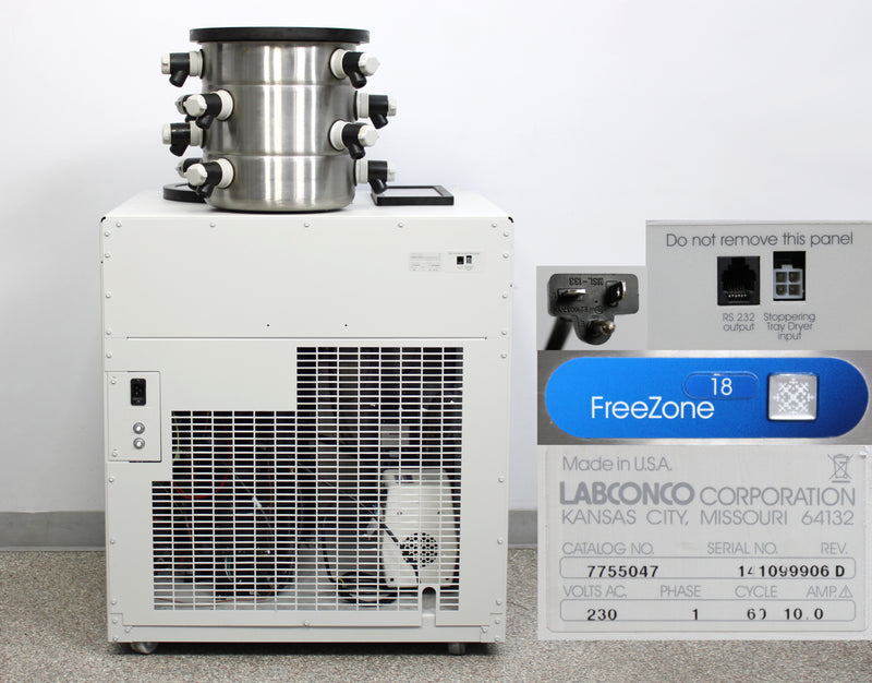 Labconco FreeZone 18L -50°C Console Freeze Dryer Lyophilizer w/ 16-Port Manifold