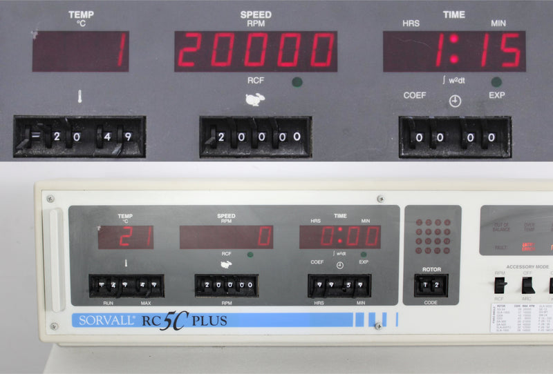 Sorvall RC-5C Plus High-Speed Refrigerated Floor Centrifuge Control Panel