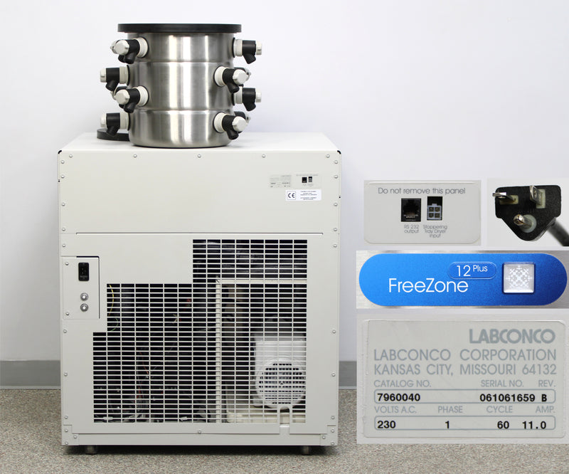 Labconco FreeZone Plus 12 -84°C Console Freeze Dryer Lyophilizer 230V 7960040