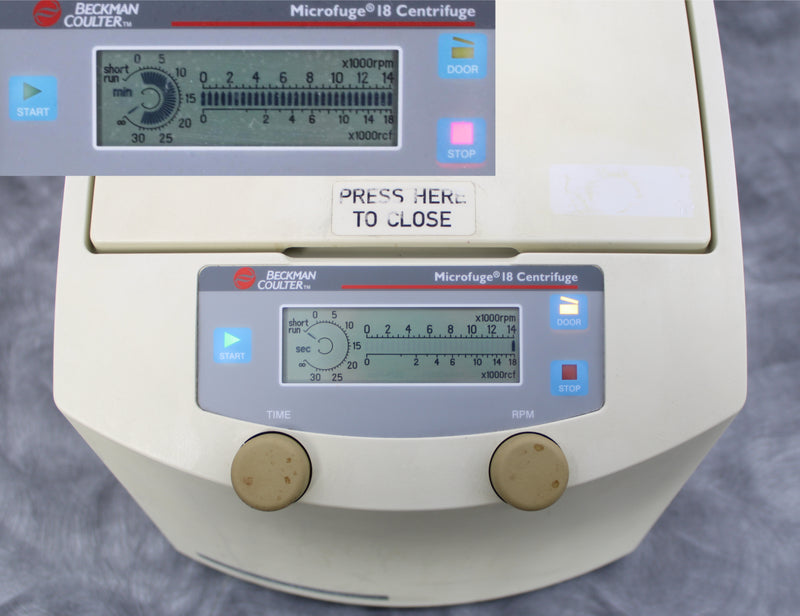 Beckman Coulter Microfuge 18 Microcentrifuge with F241.5P Fixed-Angle Rotor