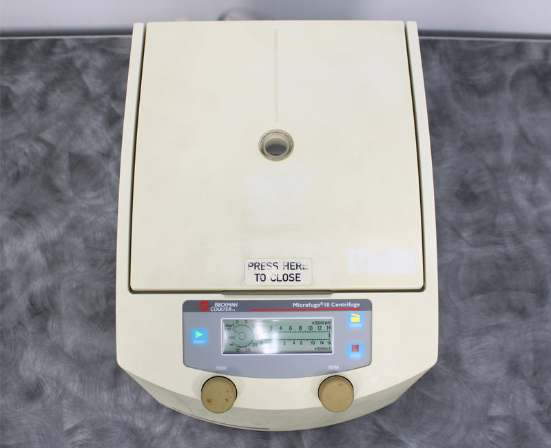 Beckman Coulter Microfuge 18 Microcentrifuge with F241.5P Fixed-Angle Rotor