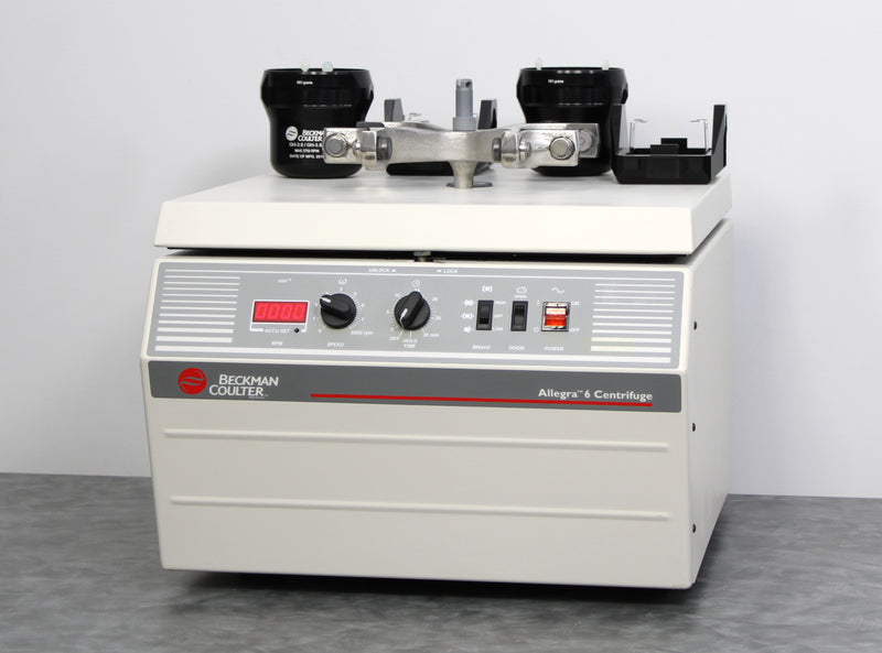 Beckman Coulter Allegra 6 Benchtop Centrifuge 366802 with GH-3.8 Swing Rotor