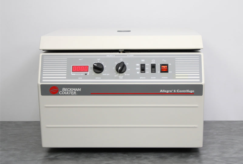 Beckman Coulter Allegra 6 Benchtop Centrifuge 366802 with GH-3.8 Swing Rotor