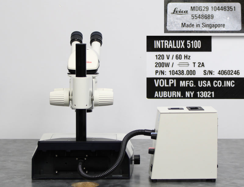 Leica MZ6 Microscope and Transmitted-Light Base with Intralux 5100 Light Source