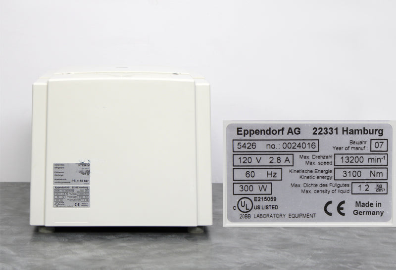 Eppendorf 5415R Refrigerated Benchtop Microcentrifuge 5426 with F45-24-11 Rotor