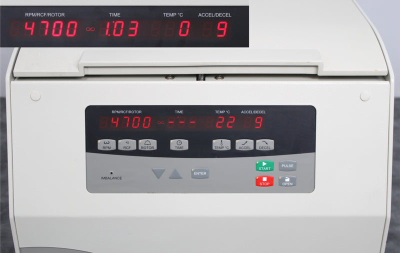 Beckman Coulter Allegra X-30R Benchtop Centrifuge Control Panel and Screen