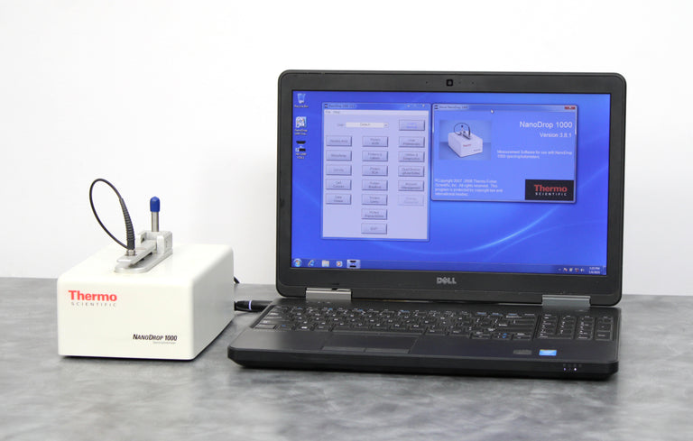 Thermo Scientific NanoDrop 1000 ND-1000 UV/Vis Spectrophotometer with Laptop & Software