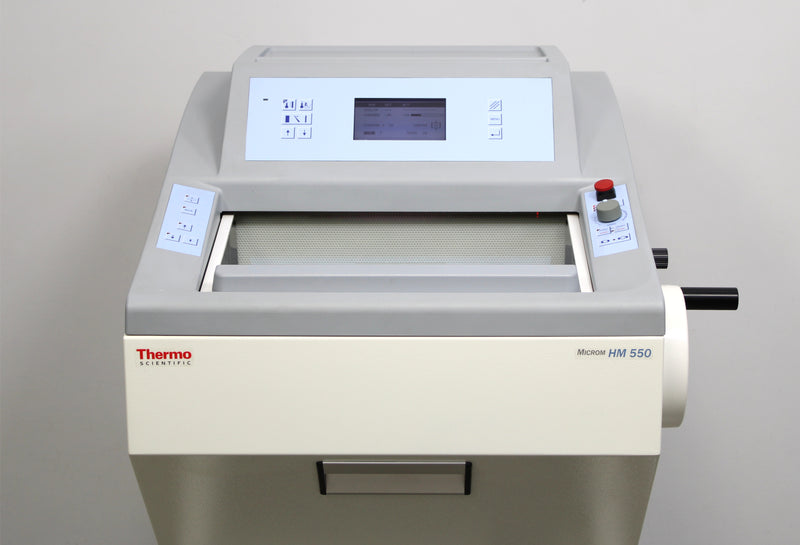 Thermo Microm HM 550 MVP Cryostat Microtome 956544 with Foot Switch & Vacutome