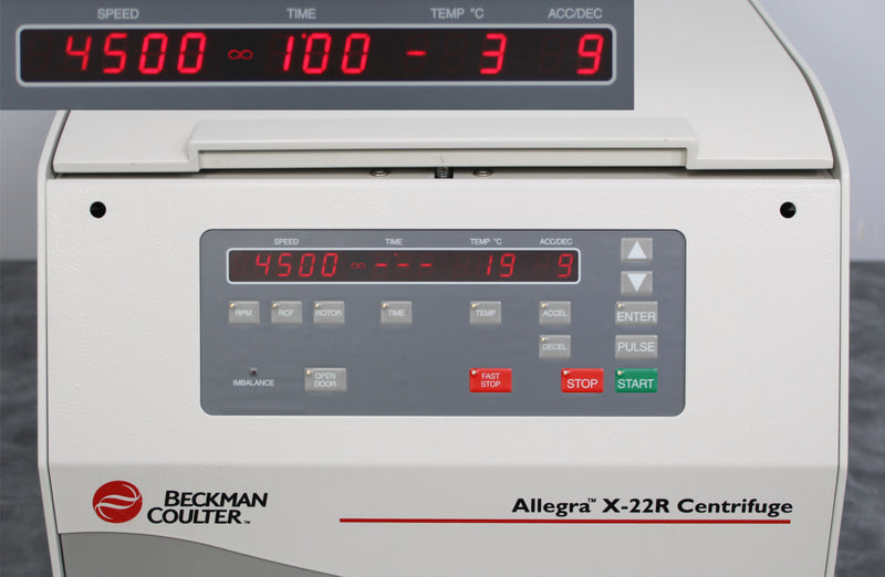 Beckman Coulter Allegra X-22R Refrigerated Benchtop Centrifuge and Rotor