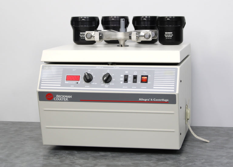 Beckman Coulter Allegra 6 Benchtop Centrifuge 366802 and GH-3.8 Swing Rotor