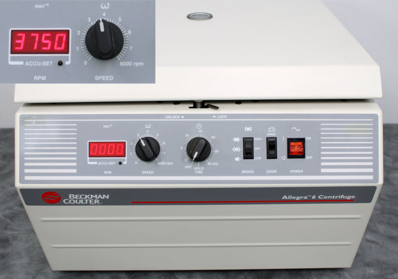 Beckman Coulter Allegra 6 Benchtop Centrifuge 366802 and GH-3.8 Swing Rotor