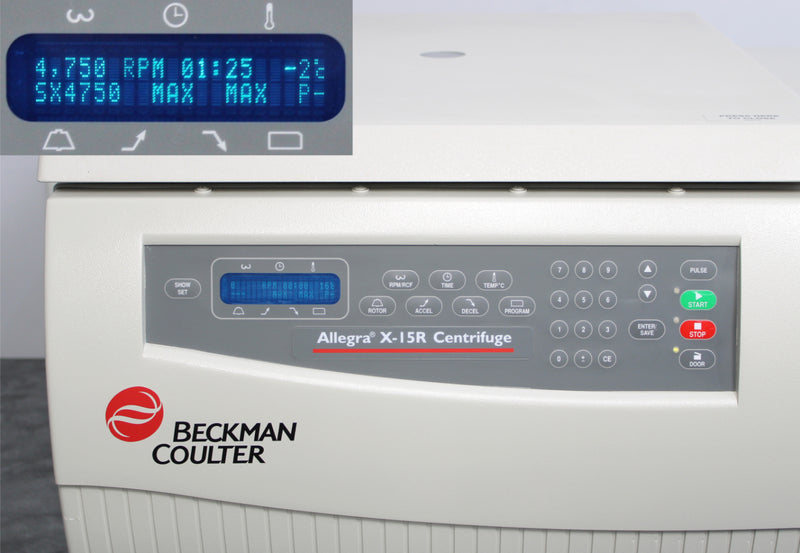 Beckman Coulter Allegra X-15R Refrigerated Benchtop Centrifuge 392932 with Rotor