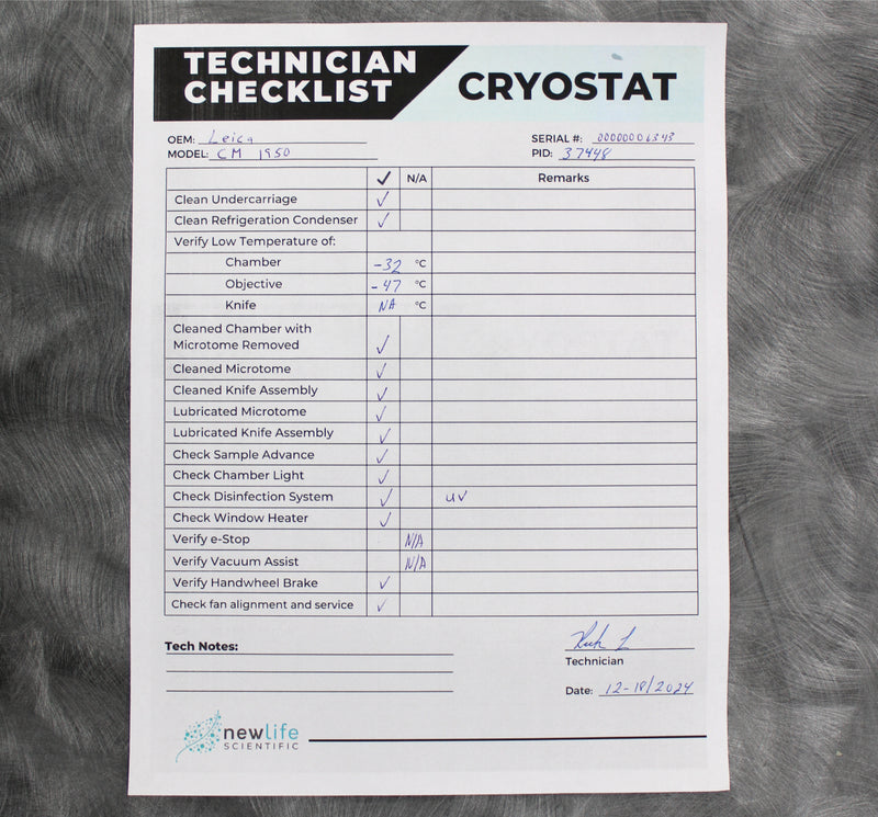 Leica CM1950 Cryostat Microtome 14047742464 with Object Cooling and UV