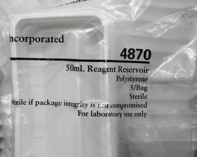 Corning 4870 Sterile 50mL Reagent Reservoir White Polystyrene Qty. 85