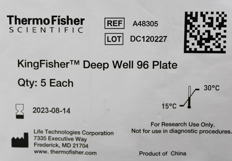 Thermo Scientific KingFisher Deep Well 96 Plate Format Qty. 18