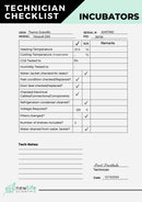Thermo Scientific HERAcell 240i Copper Lined CO2 Incubator Technician Checklist
