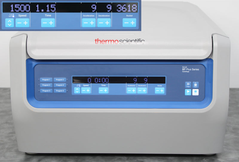 Thermo Sorvall ST4 Plus-MD Benchtop Centrifuge Control Panel and Screen