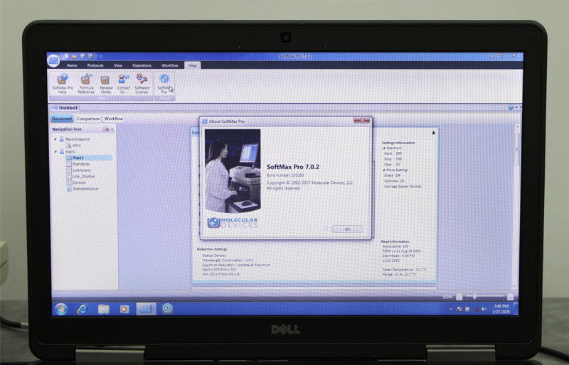 Dell Laptop with Softmax Pro v7.0.2 Software Installed