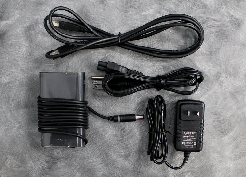 USB Cable, Power Adapter, Laptop Charger