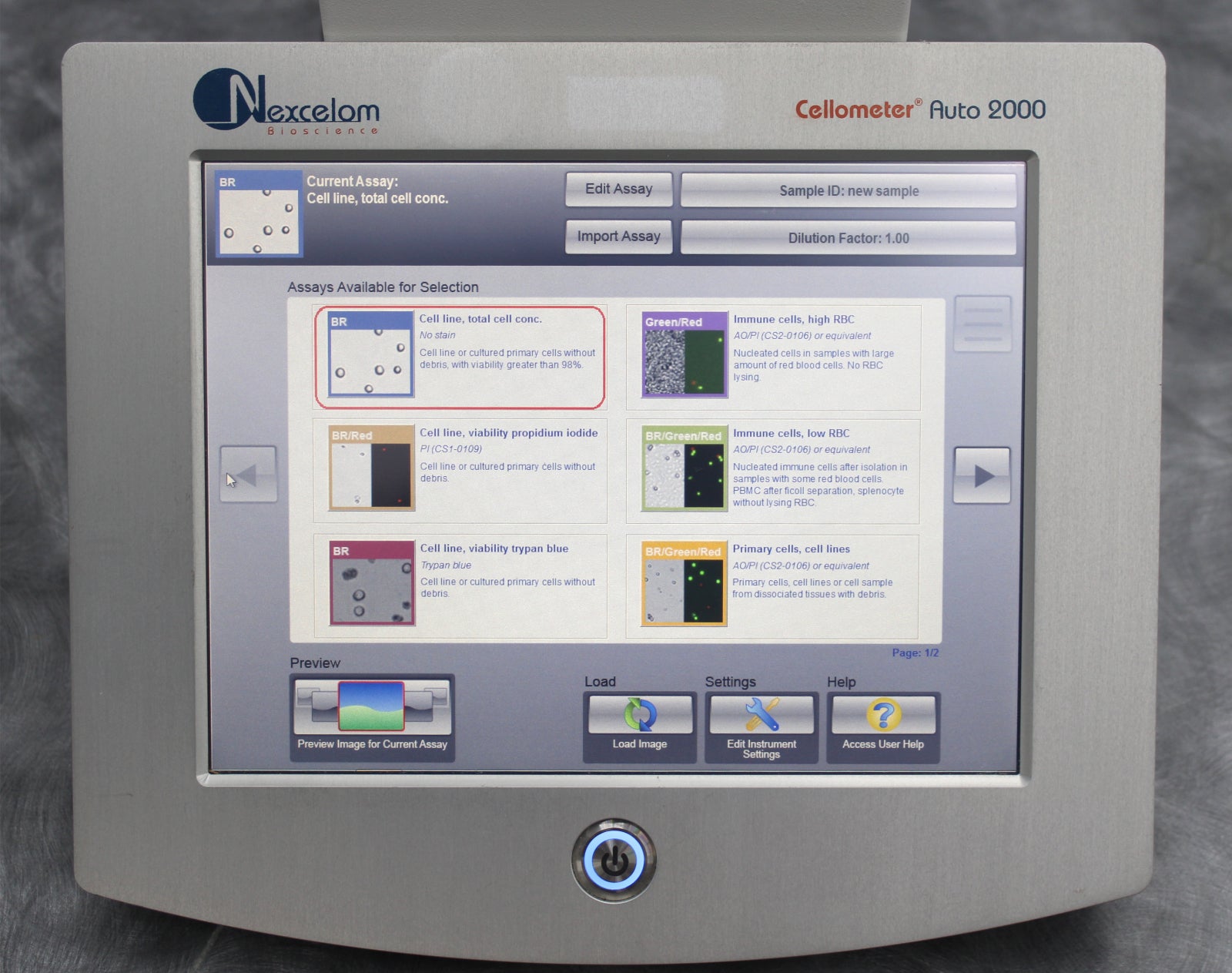 Cellometer Visual Nexcelom Bioscience Cellometer Auto 2000 Automated Cell Counter Cell P