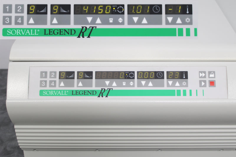 Kendro Sorvall Legend RT Refrigerated Benchtop Centrifuge Control Panel and Screen