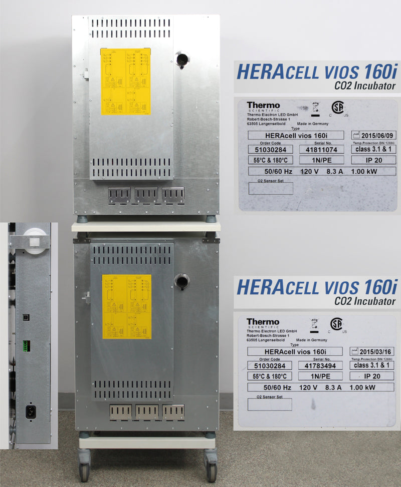 Thermo HERAcell vios 160i Double Stack Copper Lined CO2 Incubators 51030284