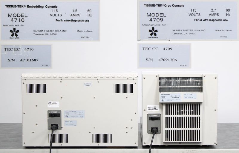 Sakura Tissue-Tek TEC EC 4710 Tissue Embedding Console TEC CC 4709 Cryo Console