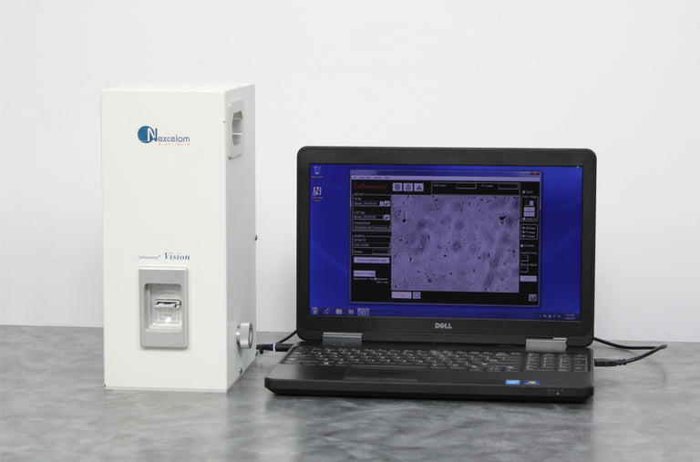 Nexcelom Bioscience Cellometer Vision Cell Profiler and Laptop