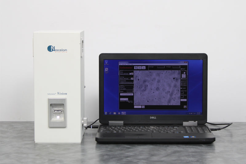 Nexcelom Bioscience Cellometer Vision Cell Profiler and Laptop